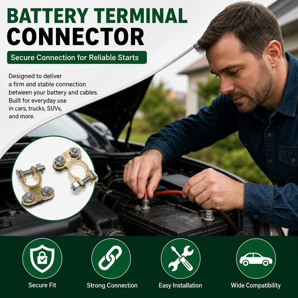 Battery Terminal Clamps Quick Release Brass - 1 par de terminais de bateria,