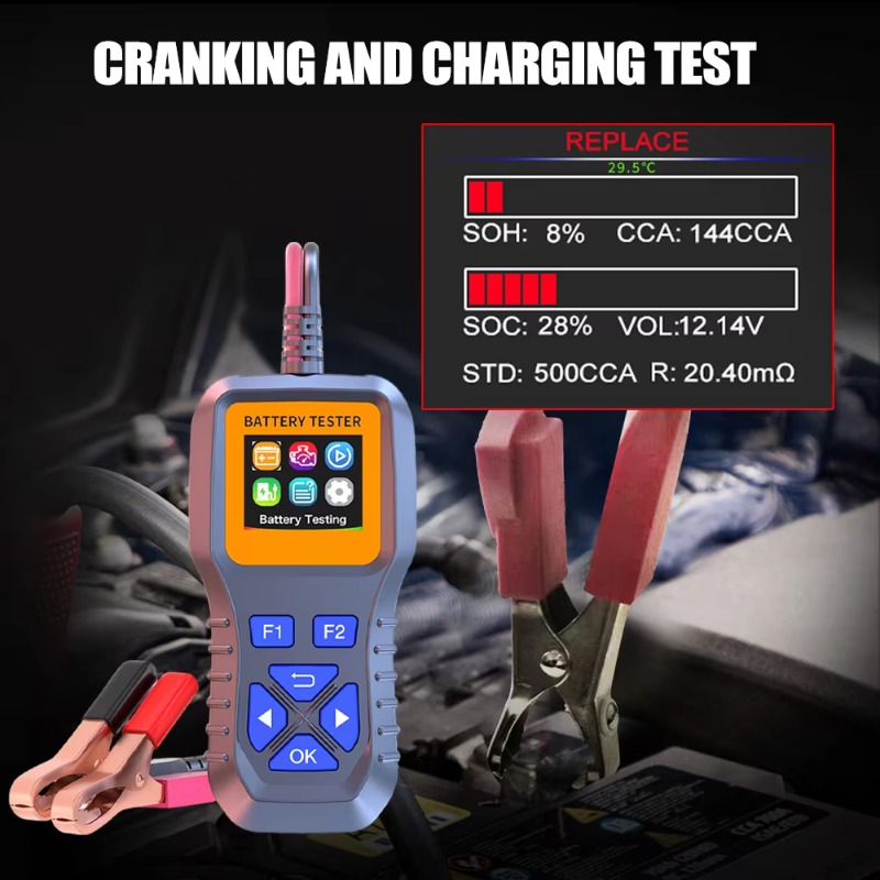 Alternator Tester Digital Diagnostic Tool - Testador de Bateria Automotiva K1S 12V,