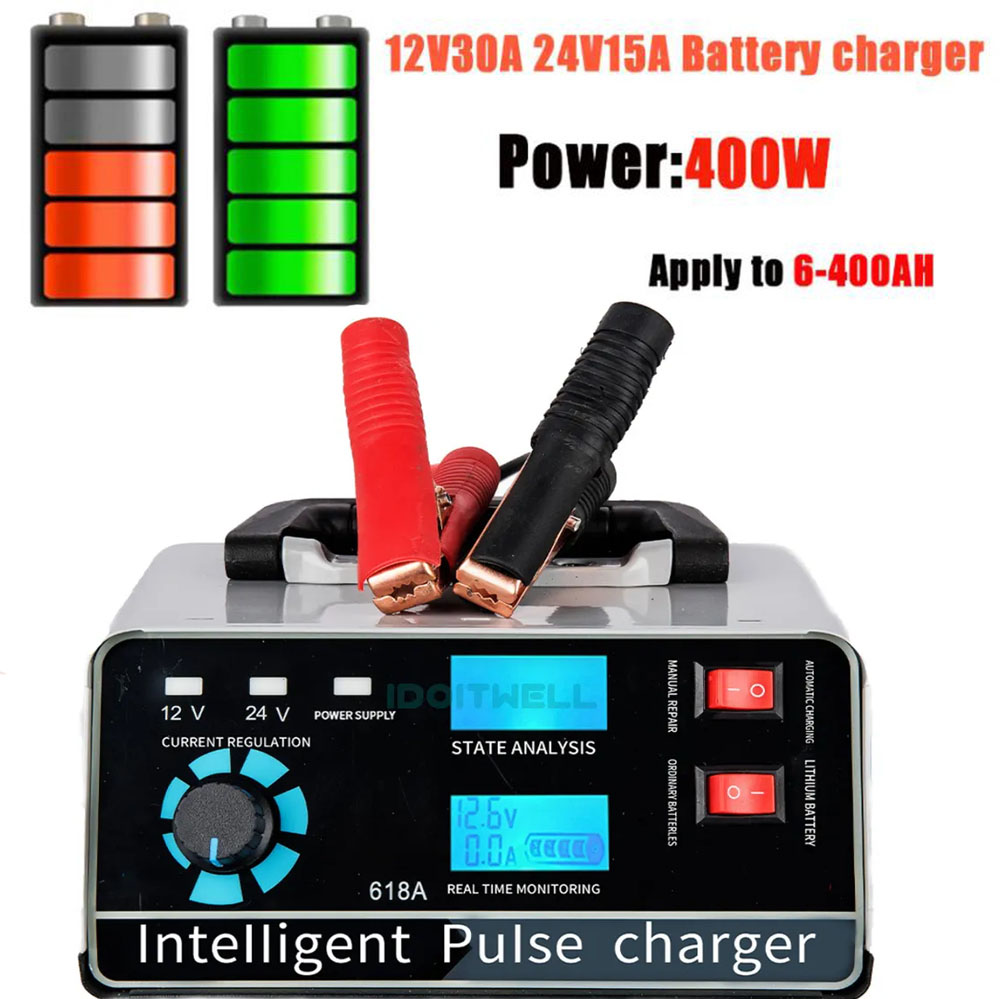 Lead Acid Battery Pulse Repair Desulfator - Carregador de Bateria Inteligente Desulfatador e