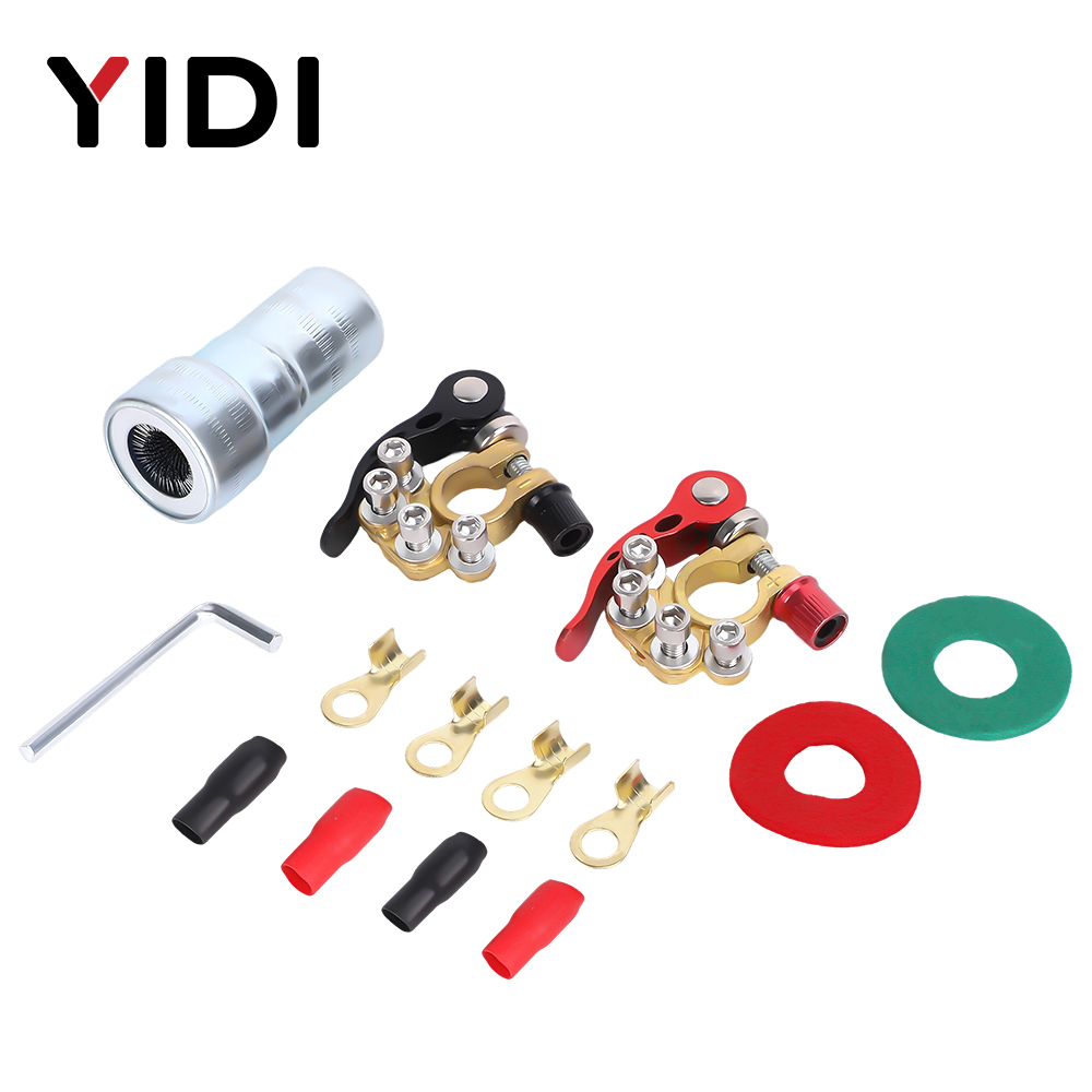 2PCS Conector de Bateria Autom - Battery Terminal Clamps Quick Release Brass avaliação e preço