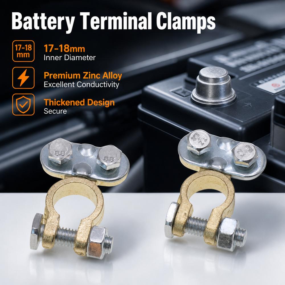 1 par de terminais de bateria, - Battery Terminal Clamps Quick Release Brass avaliação e preço