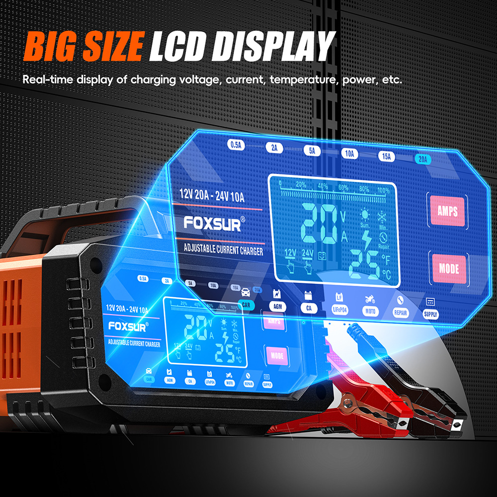 Carregador de Bateria Portátil - Smart Car Battery Charger 12V 24V 20A avaliação e preço