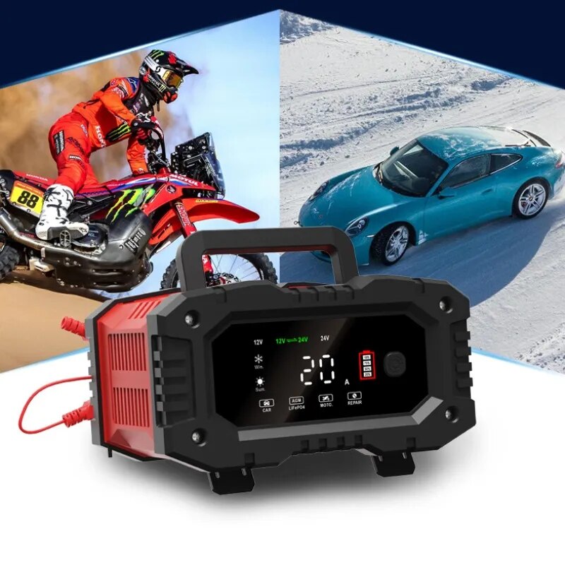 Carregador de bateria para car - Smart Car Battery Charger 12V 24V 20A avaliação e preço