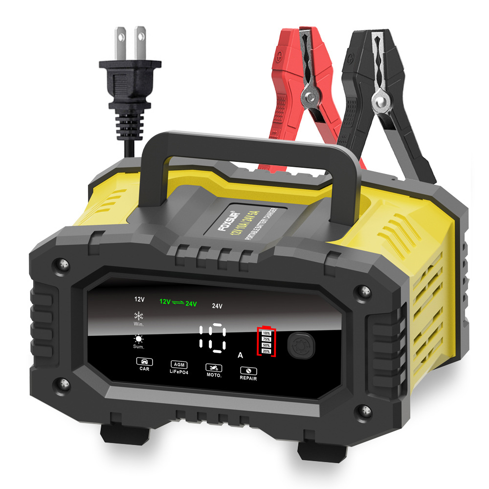 FOXSUR-Carro Motocicleta Carre - Smart Car Battery Charger 12V 24V 20A avaliação e preço