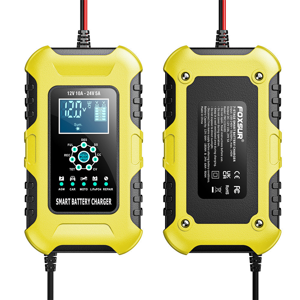 Foxsur carregadores de bateria - Car Battery Trickle Charger Maintainer 5A avaliação e preço
