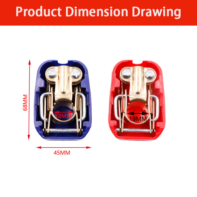 1 Par de Conectores de Bateria - Battery Terminal Clamps Quick Release Brass avaliação e preço