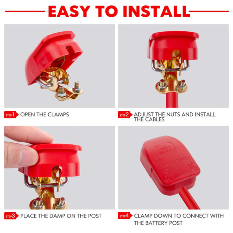 1 Par de Conectores de Bateria - Battery Terminal Clamps Quick Release Brass avaliação e preço