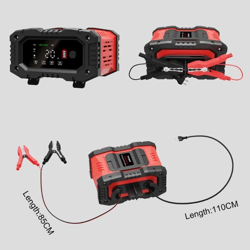 Carregador de bateria para car - Smart Car Battery Charger 12V 24V 20A avaliação e preço