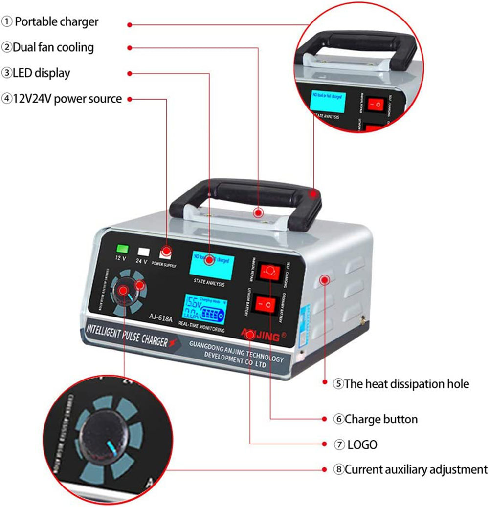 Carregador de Bateria Intelige - Lead Acid Battery Pulse Repair Desulfator avaliação e preço
