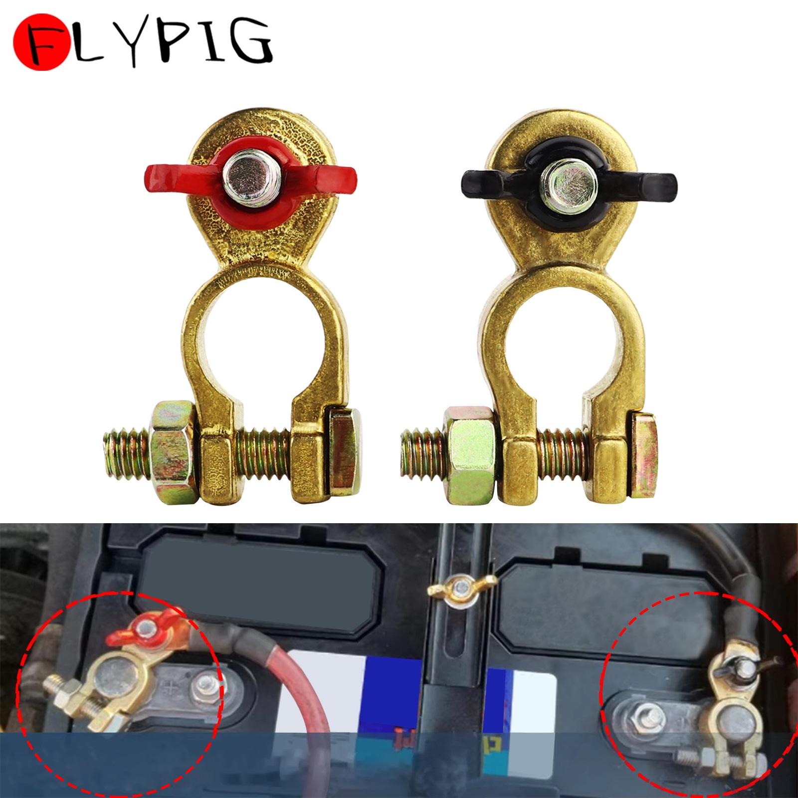 Braçadeiras terminais de bater - Battery Terminal Clamps Quick Release Brass avaliação e preço