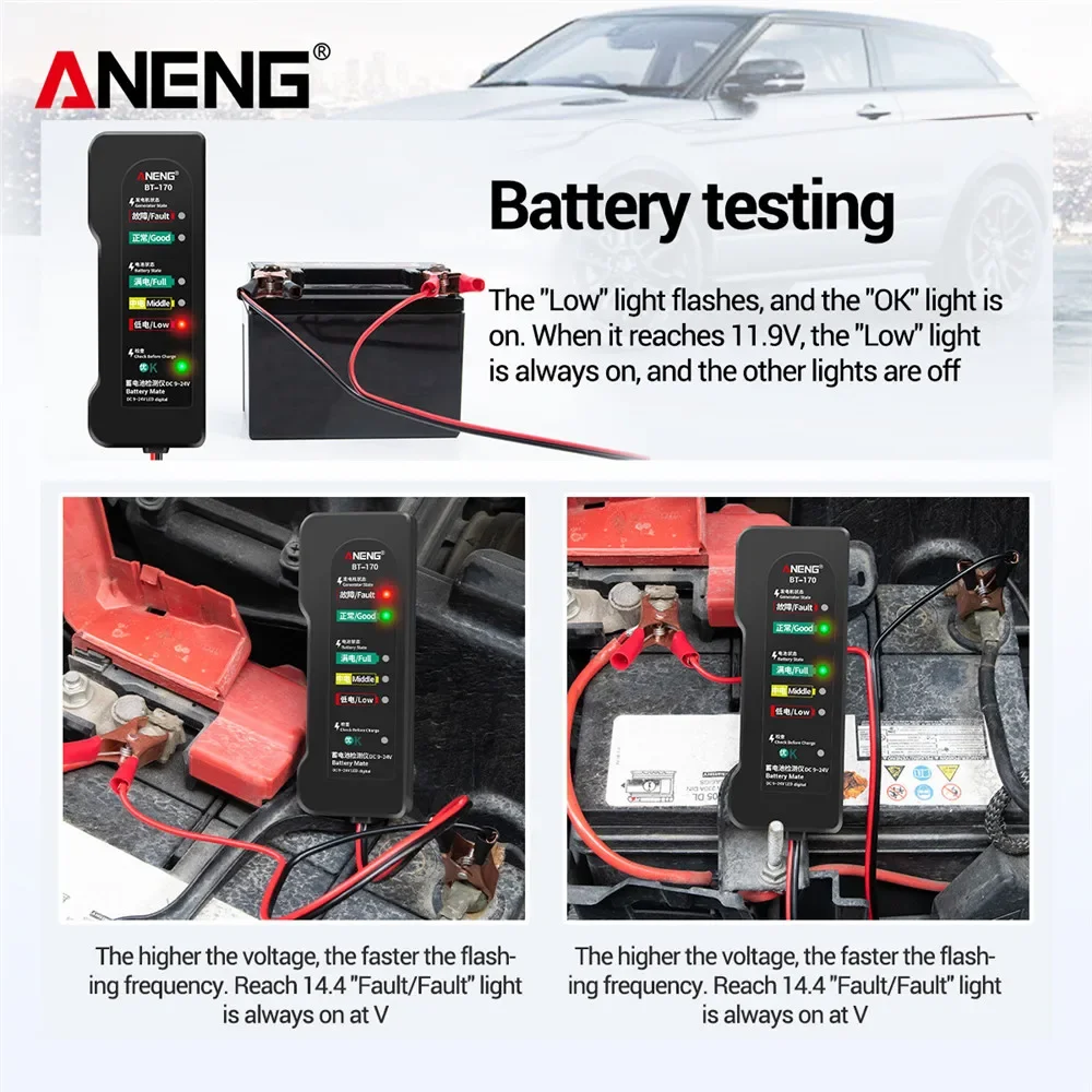 ANENG BT-170 Testador de Bater - Alternator Tester Digital Diagnostic Tool avaliação e preço