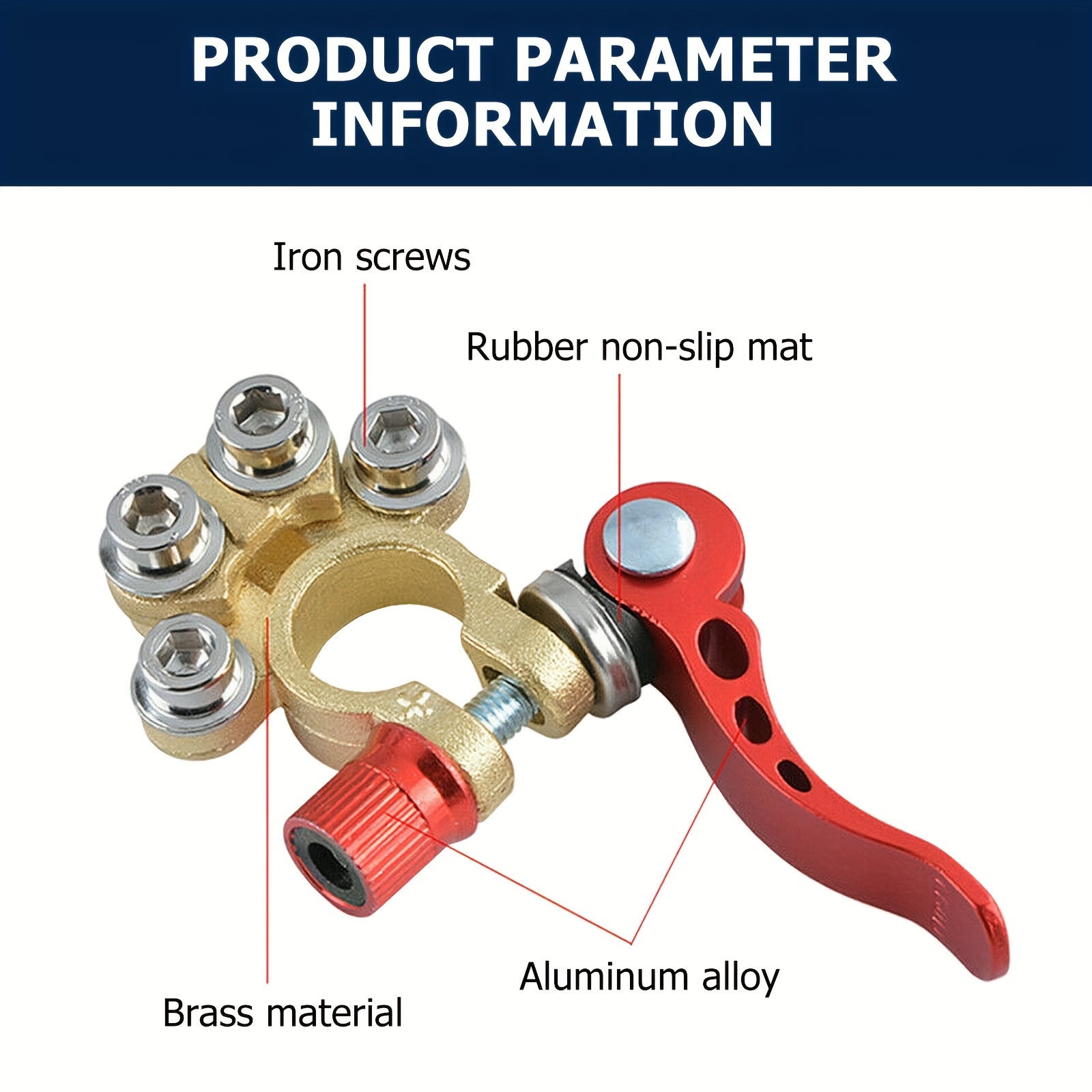 1 Conjunto de Terminais de Bat - Battery Terminal Clamps Quick Release Brass avaliação e preço