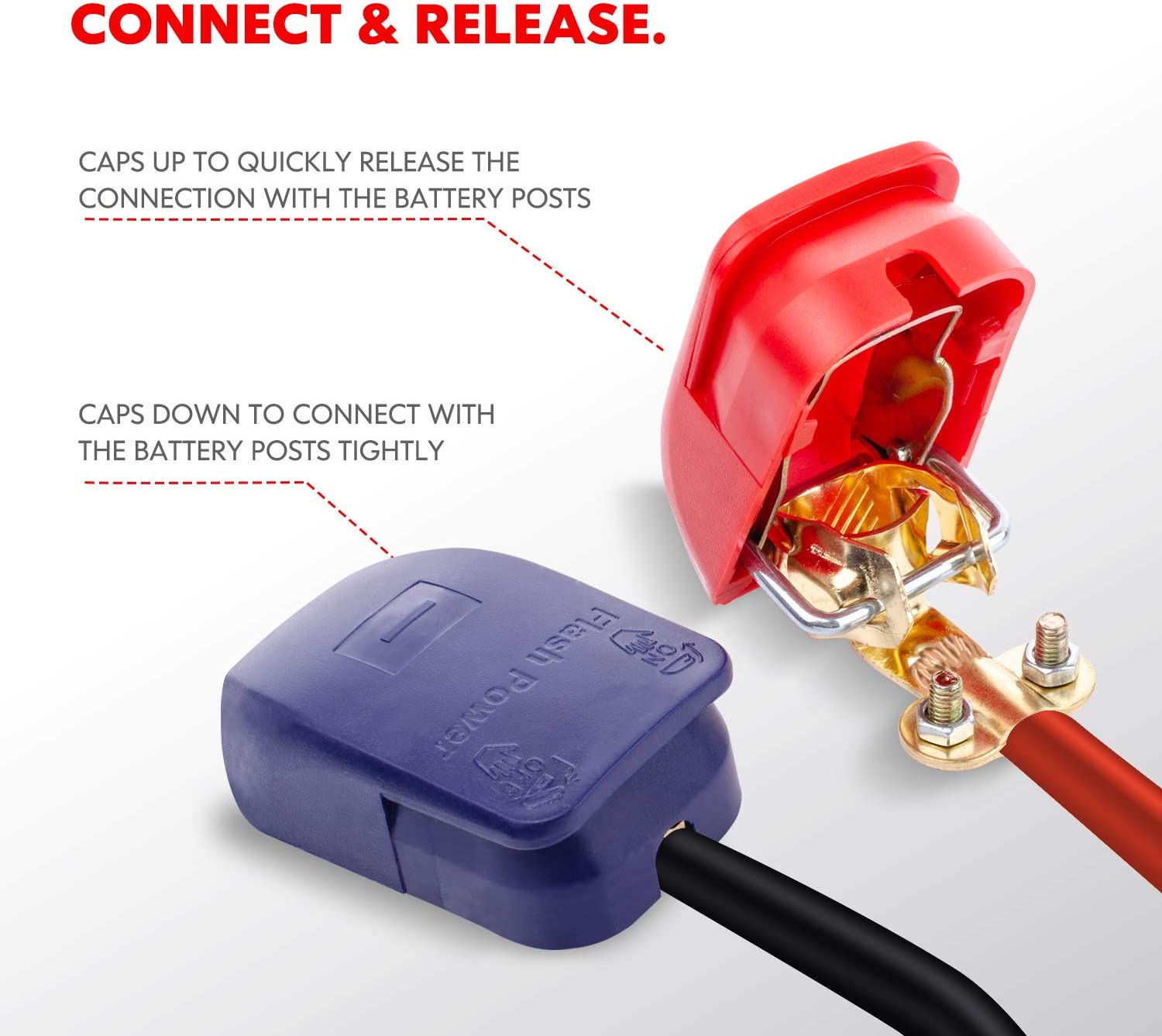 Positivo e negativo Quick Rele - Battery Terminal Clamps Quick Release Brass avaliação e preço
