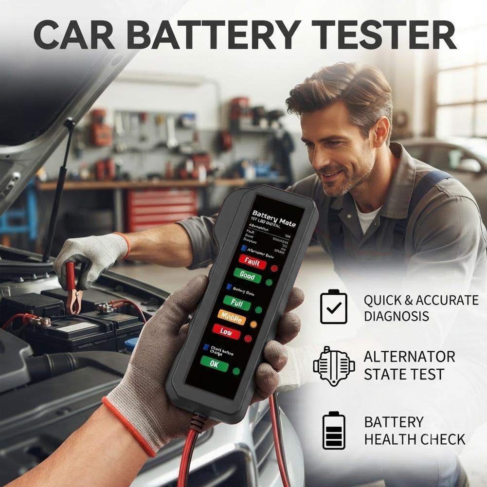 Testador de Bateria Automotiva - Alternator Tester Digital Diagnostic Tool avaliação e preço